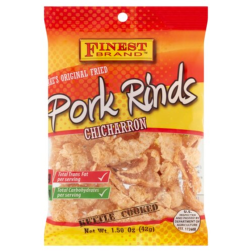 Finest Brand Chicharron Jake's Original Fried Pork Rinds, 1.50 oz