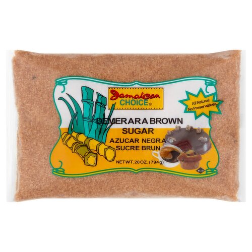 Jamaican Choice Demerara Brown Sugar, 28 oz