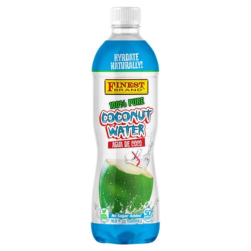 Finest Brand 100% Pure Coconut Water, 16.9 fl oz