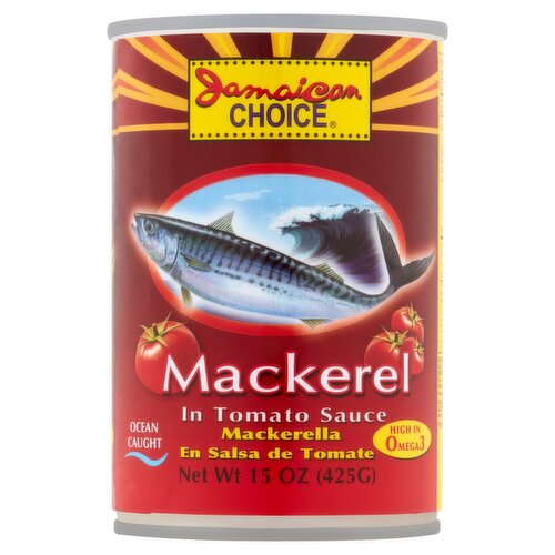 Jamaican Choice Mackerel in Tomato Sauce, 15 oz