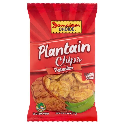 Jamaican Choice Lightly Salted Plantain Chips, 2.5 oz