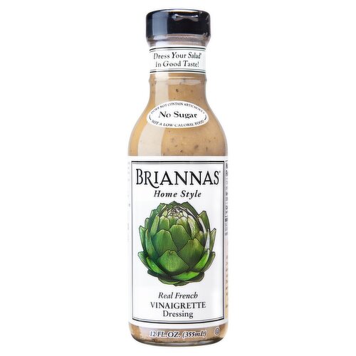 Briannas Home Style Real French Vinaigrette Dressing, 12 fl oz