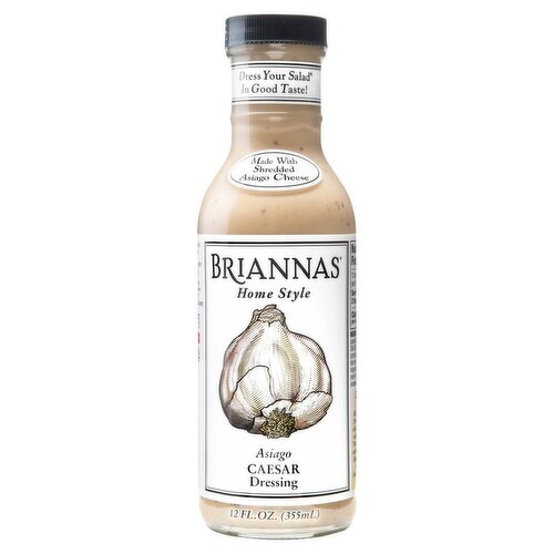 Briannas Home Style Asiago Caesar Dressing, 12 fl oz