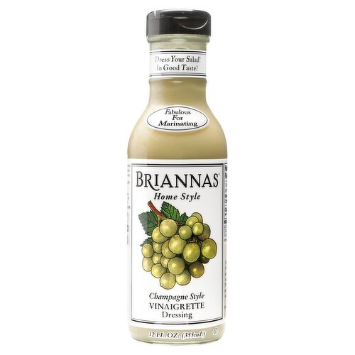 Briannas Home Style Champagne Style Vinaigrette Dressing, 12 fl oz