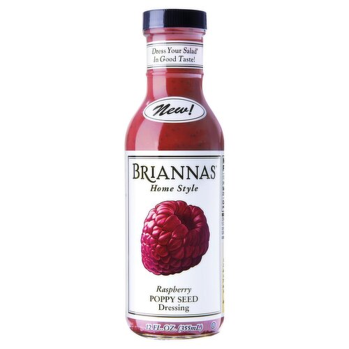 Briannas Home Style Raspberry Poppy Seed Dressing, 12 fl oz