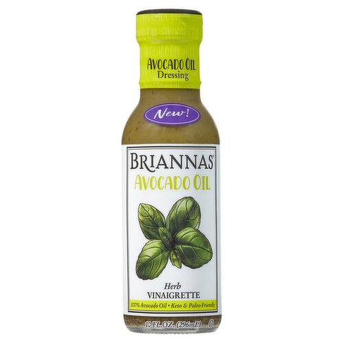 Briannas Avocado Oil Herb Vinaigrette Dressing, 10 fl oz