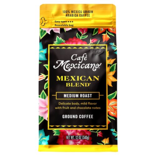 Café Mexicano Mexican Blend Medium Roast Ground Coffee, 12 oz