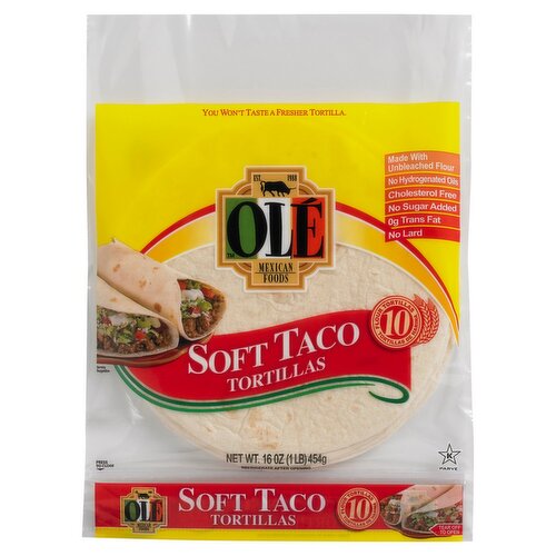 Olé Soft Taco Tortillas, 10 count, 16 oz