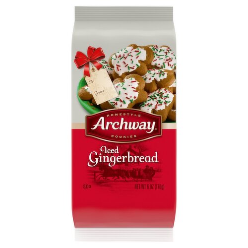 Archway Homestyle Iced Gingerbread Cookies, 6 oz