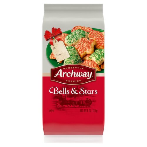 Archway Homestyle Bells & Stars Cookies, 6 oz