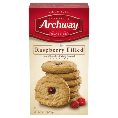 Archway Classics Homestyle Soft Raspberry Filled Cookies, 9 oz