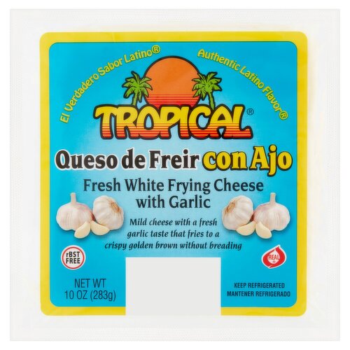 Tropical Fresh White Frying Cheese with Garlic, 10 oz