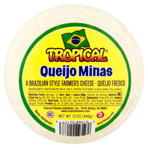 Tropical A Brazilian Style Farmer's Cheese, 12 oz