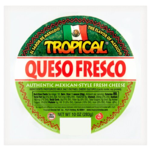 Tropical Queso Fresco Authentic Mexican-Style Fresh Cheese, 10 oz