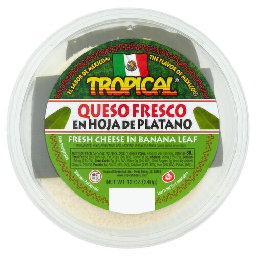 Tropical Fresh Cheese in Banana Leaf, 12 oz