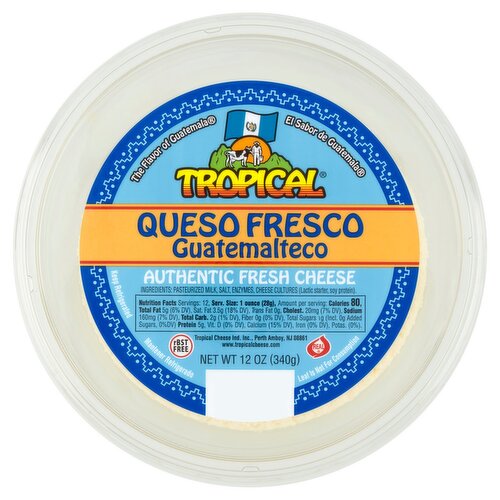 Tropical Authentic Fresh Cheese, 12 oz