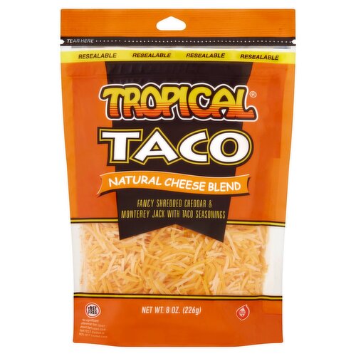 Tropical Taco Natural Cheese Blend, 8 oz