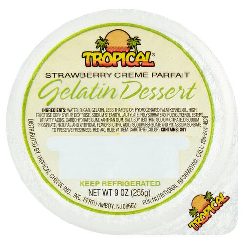 Tropical Strawberry Creme Parfait Gelatin Dessert, 9 oz