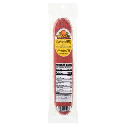 Tropical Salchichon Farmer Sausage, 16 oz
