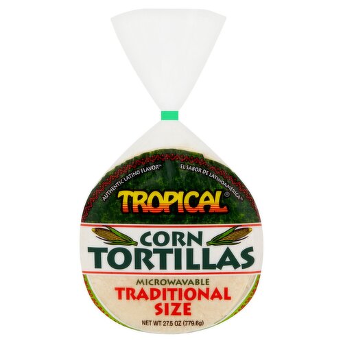 Tropical Corn Tortillas Traditional Size, 30 count, 27.5 oz