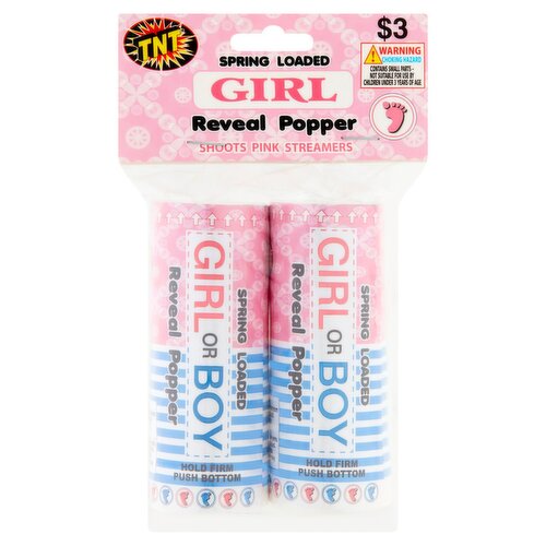 TNT Girl Spring Loaded Reveal Popper, 2 count