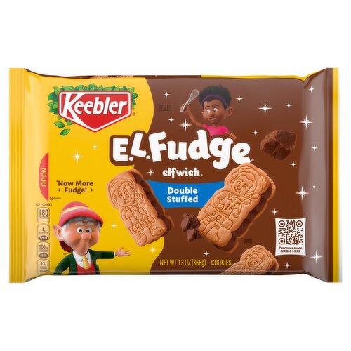 Keebler E.L. Fudge Elfwich Double Stuffed Cookies, 13 oz