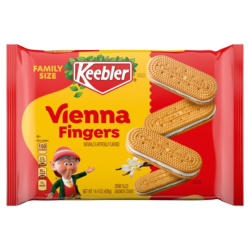 Keebler Vienna Fingers Crème Filled Sandwich Cookies Family Size, 14.4 oz