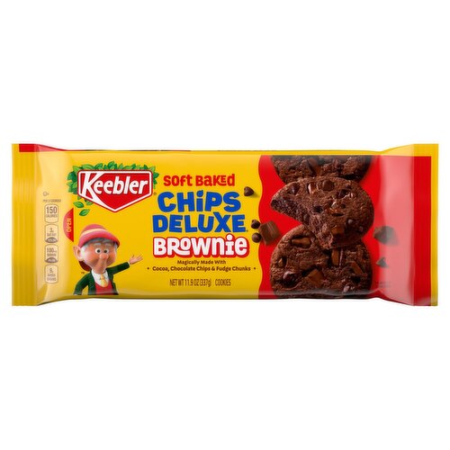 Keebler Chips Deluxe Soft Baked Brownie Cookies, 11.9 oz