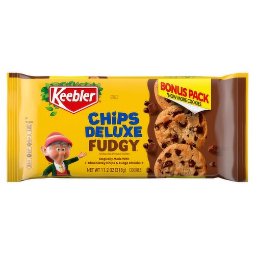 Keebler Chips Deluxe Fudgy Cookies, 11.2 oz