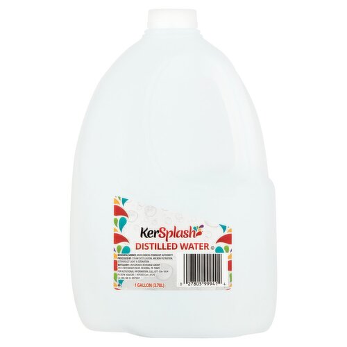 KerSplash Distilled Water, 1 gallon