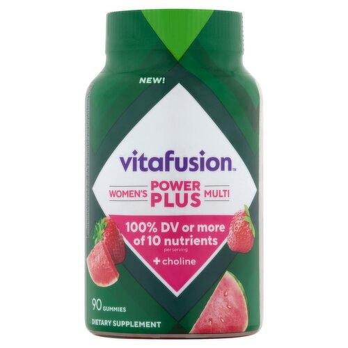 Vitafusion Strawberry Watermelon Flavor Power Plus Women's Multi Dietary Supplement, 90 count