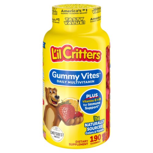 Vitafusion L'il Critters Gummy Vites Complete Multivitamin Dietary Supplement, 190 count