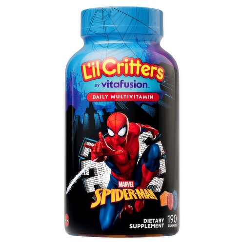 Vitafusion L'il Critters Marvel Spider-Man Daily Multivitamin Dietary Supplement, 190 Count