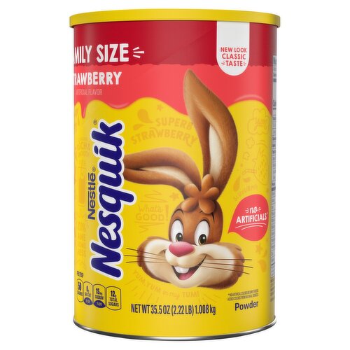 Nestlé Nesquik Strawberry Powder Family Size, 35.5 oz