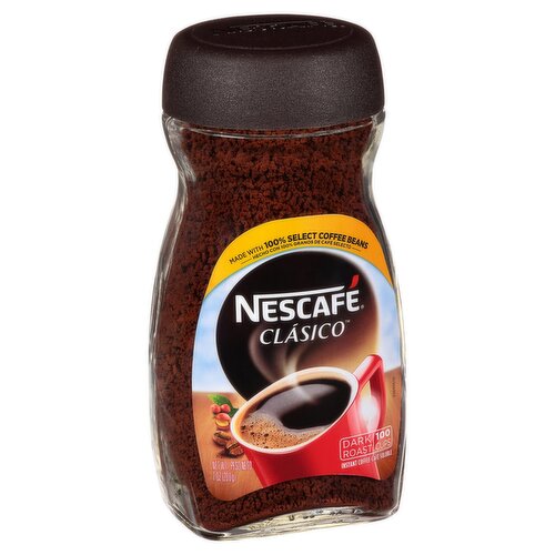 Nescafe Clásico Dark Roast Instant Coffee, 7 oz