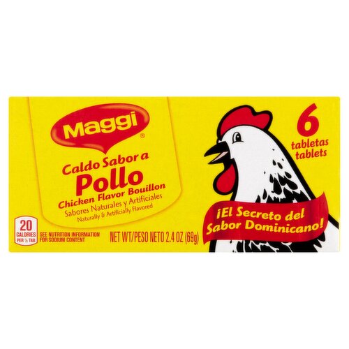 Maggi Chicken Flavor Bouillon, 6 count, 2.4 oz