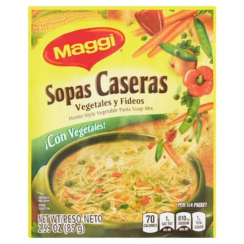 Maggi Home-Style Vegetable Pasta Soup Mix, 2.99 oz