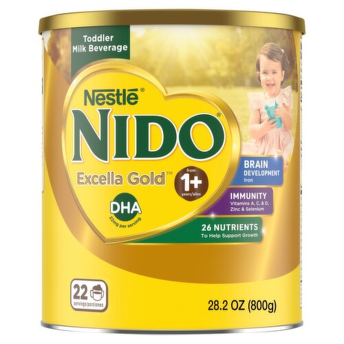 Nido Excella Gold Toddler Milk Beverage, from 1+ years, 28.2 oz
