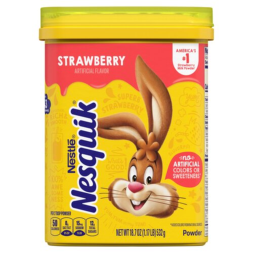 Nestlé Nesquik Classic Strawberry Powder, 18.7 oz