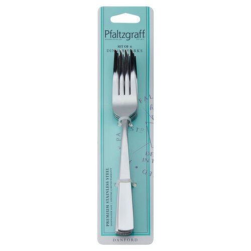 Pfaltzgraff Danford Premium Stainless Steel Dinner Forks, 6 count