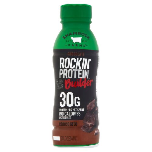 Shamrock Farms Rockin' Protein Builder Chocolate Protein Shake, 12 fl oz