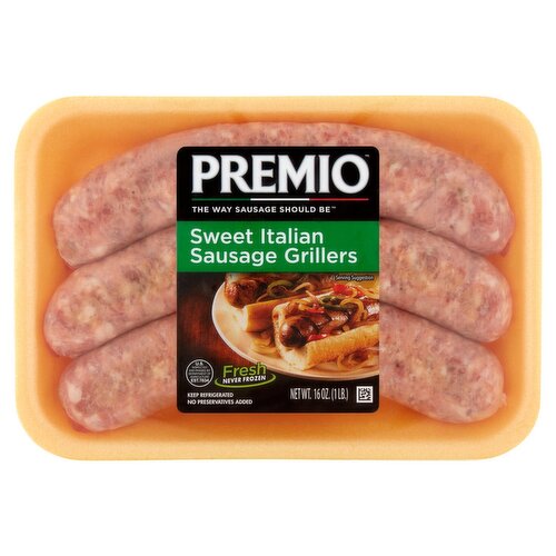 Premio Sweet Italian Sausage Grillers, 16 oz