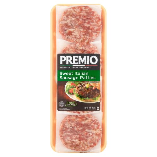 Premio Sweet Italian Sausage Patties, 32 oz