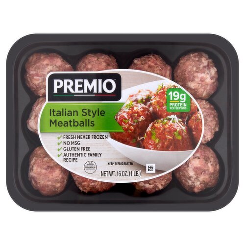 Premio Italian Style Meatballs, 16 oz
