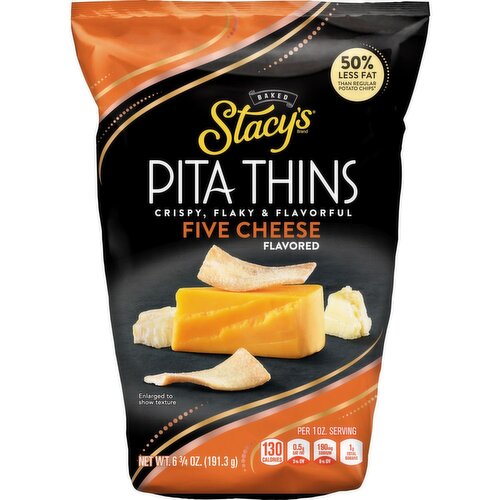 Stacy's Baked Pita Thins Five Cheese Flavored 6 3/4 Oz