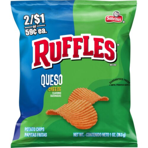 Ruffles Potato Chips Queso Cheese Flavored 1 Oz