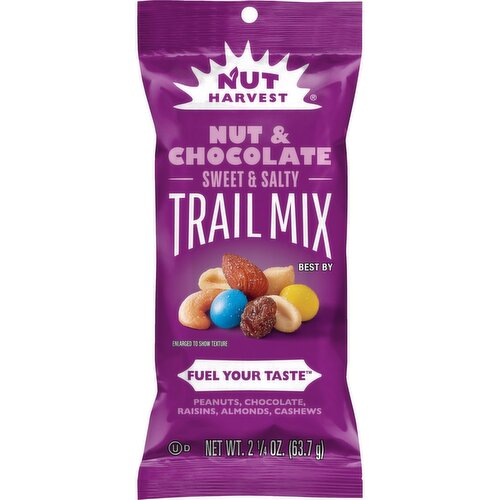 Nut Harvest Trail Mix Nut & Chocolate Sweet & Salty 2 1/4 Oz