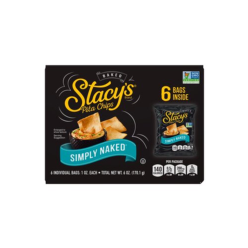 Stacy's Baked Pita Chips Simply Naked 1 Oz, 6 Count