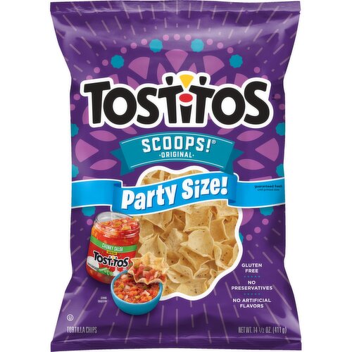 Tostitos Scoops! Tortilla Chips Regular 14 1/2 Oz