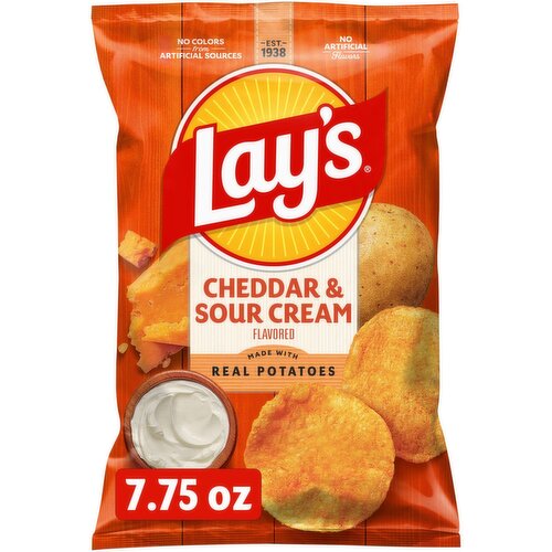 Lay's Potato Chips Cheddar & Sour Cream Flavored 7 3/4 Oz